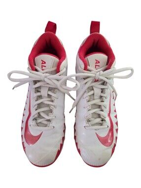 Nike Alpha Menace Football Cleats - White & Red - Size 2.5Y